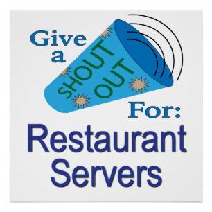 Poster Shout Out pour les serveurs de restaurants