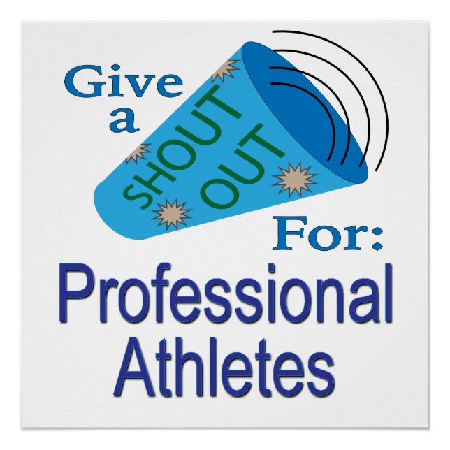Poster Shout Out pour les sportifs professionnels (Devant)