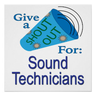 Poster Shout Out pour les techniciens du son