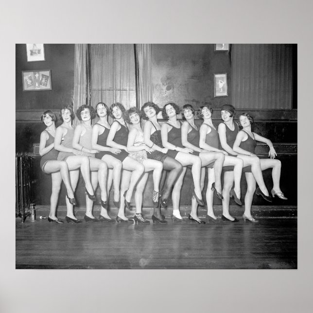 Poster Showgirls, 1925. Photo vintage (Devant)