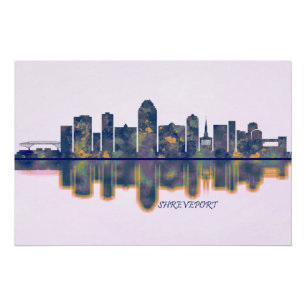 Poster Shreveport Skyline