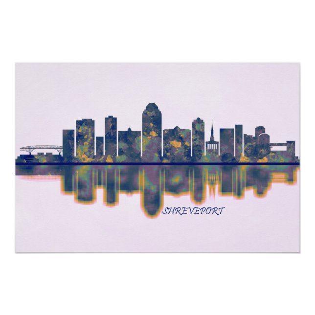 Poster Shreveport Skyline (Devant)