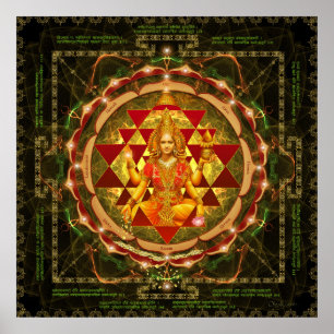 Poster Shri Yantra- Maha Lakshmi Ashtakam- Abondance