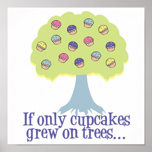 Poster Si seulement des petits gâteaux sur les arbres (Devant)