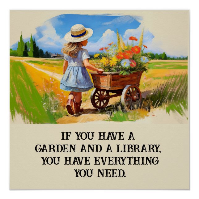 Poster Si vous avez un jardin et une bibliothèque (Devant)