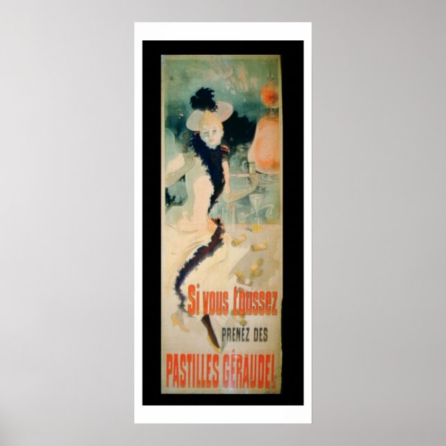 Poster 'Si vous toussez, prenez les Geraudel Pastilles' ( (Devant)