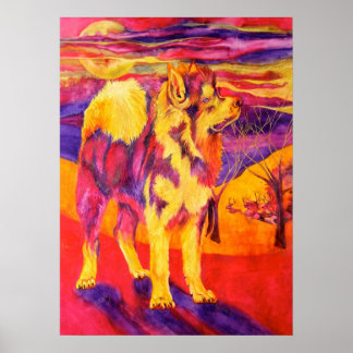 Poster Sibérie Husky Amoureux des animaux toile Imprimer