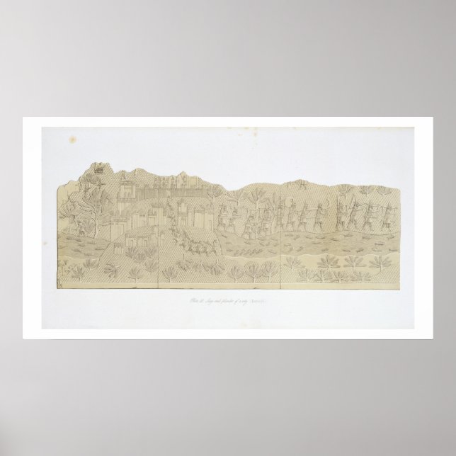 Poster Siege and Plunder of a City, Koujunjik, plate 40 f (Devant)