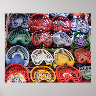 Poster Sièges de tracteur à l'exposition de tracteur