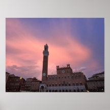 Poster Siena Italie Sunset