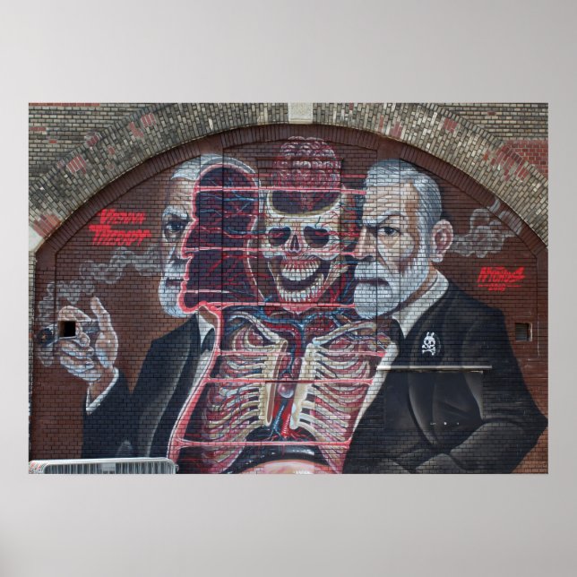 Poster Sigmund Freud Street Art (Devant)