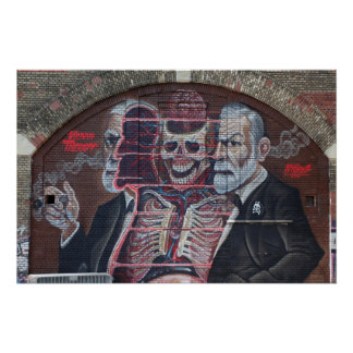 Poster Sigmund Freud Street Art