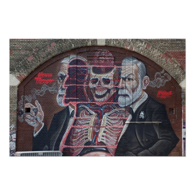 Poster Sigmund Freud Street Art (Devant)