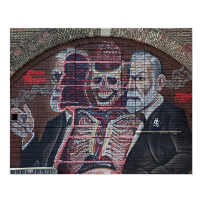Poster Sigmund Freud Street Art (Devant)
