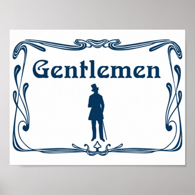 Poster Signal de toilette pour hommes (Devant)