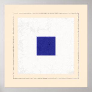 Poster Signal lettre nautique "S"