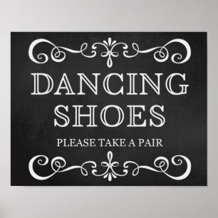 Poster Signal mariage - Chaussures dansantes Panneau de s