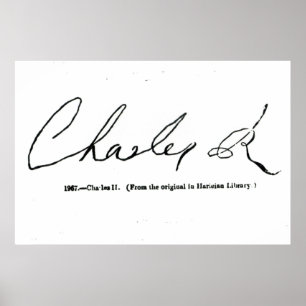 Poster Signature de Charles II