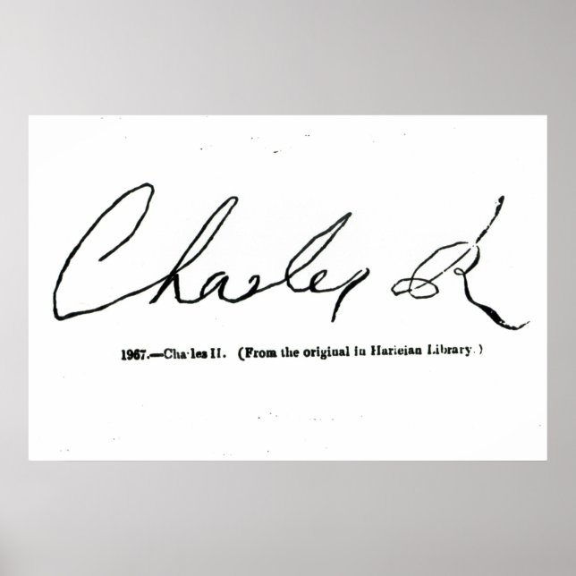 Poster Signature de Charles II (Devant)
