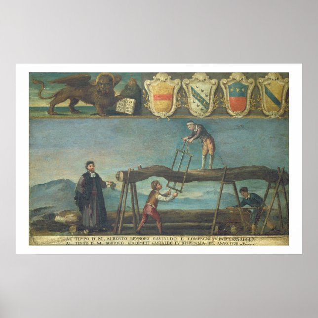 Poster Signe de la guilde des ouvriers de la scierie véni (Devant)