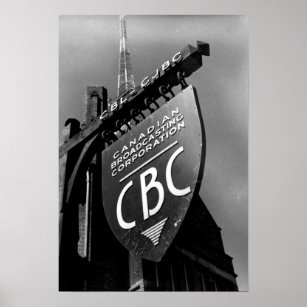 Poster Signe de la rue Jarvis de CBC (années 1940)