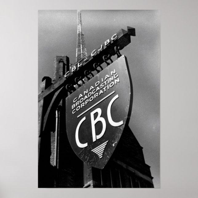 Poster Signe de la rue Jarvis de CBC (années 1940) (Devant)