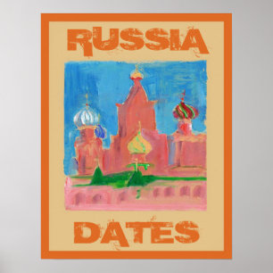 Poster SIGNE DE VOYAGE Russie, modifier le texte