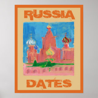 Poster SIGNE DE VOYAGE Russie, modifier le texte