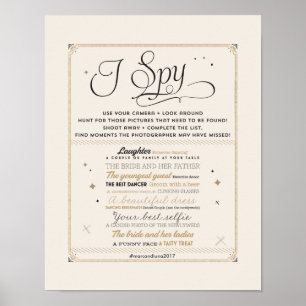 Poster Signe Mariage Black & Gold I Spy