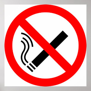 Poster Signe NO Smoking - Signal UK