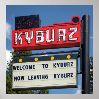 Poster Signe pour Kyburz, Californie