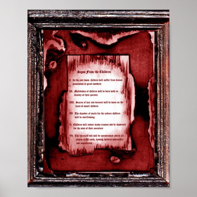 Poster Signes Des Enfants (Devant)