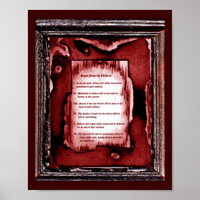 Poster Signes Des Enfants (Devant)