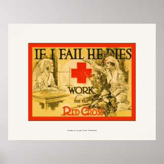 Poster S'Il Mort En Échec, Il Décède ~ Vintage Nurse WW1