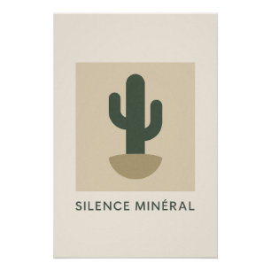 Poster Silence Minéral – Le calme graphique du désert