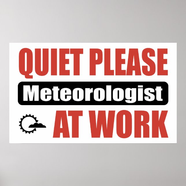 Poster Silence S'il Vous Plaît Météo En Travail (Devant)
