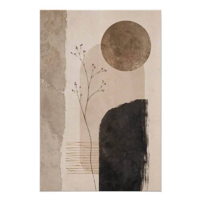 Poster Silent Earth Abstract Wall Art (Devant)