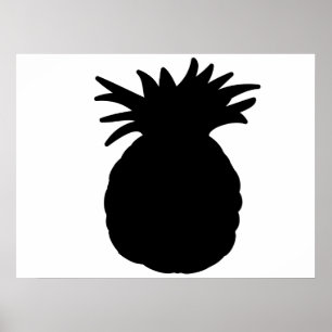 Poster Silhouette ananas