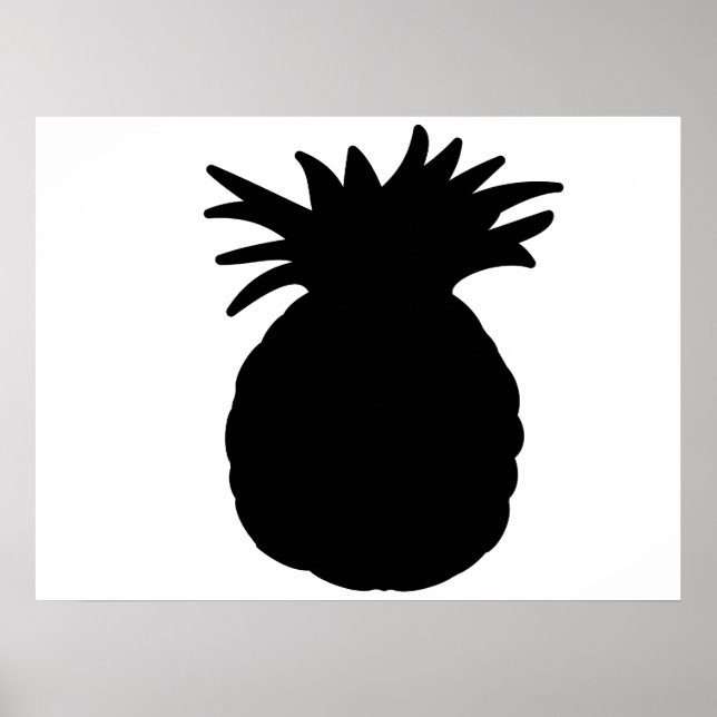Poster Silhouette ananas (Devant)