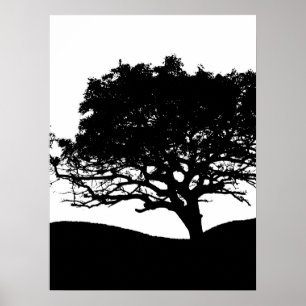 Poster Silhouette d'arbre