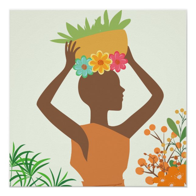 Poster Silhouette de femme noire (Devant)