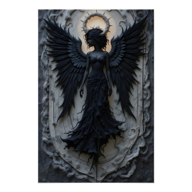Poster Silhouette de l'ange éthéré (Devant)