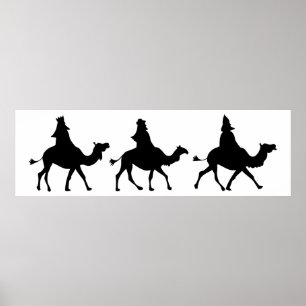Poster Silhouette de Magi de Noël