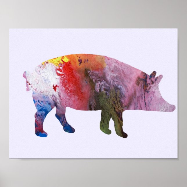 Poster Silhouette de porc (Devant)
