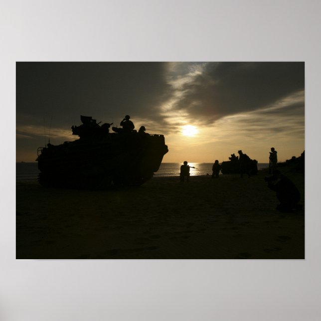 Poster Silhouette des Marines (Devant)