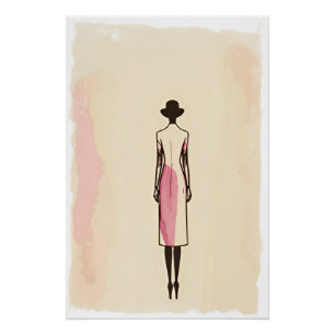 Poster Silhouette féminine minimaliste