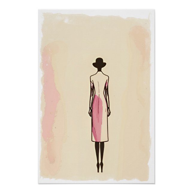 Poster Silhouette féminine minimaliste (Devant)