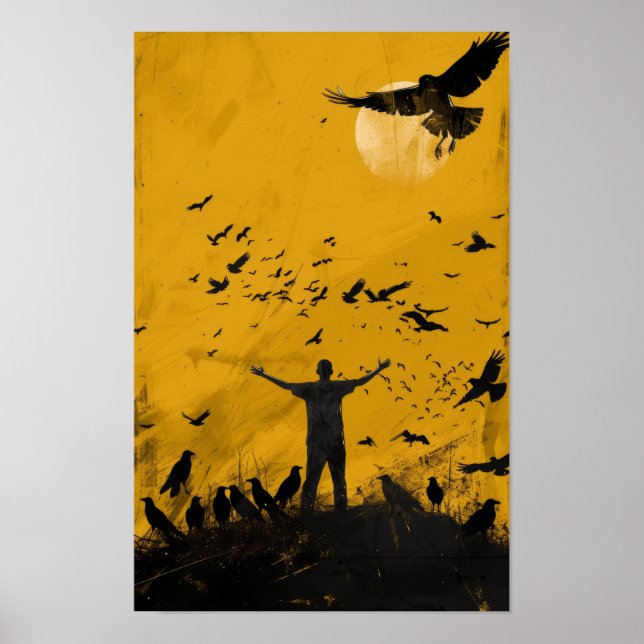 Poster Silhouette Golden Sunset (Devant)