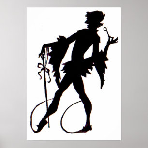 Poster Silhouette magicienne des années 1920