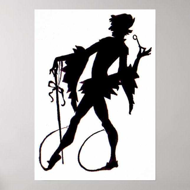 Poster Silhouette magicienne des années 1920 (Devant)